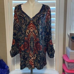 a.n.a Multicolor V-Neck Blouse